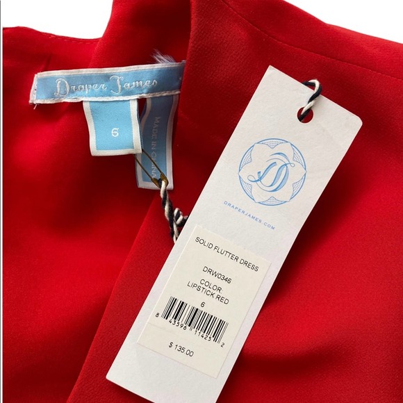 Draper James Red V-Neck Ruffle Mini Dress - Picture 7 of 9